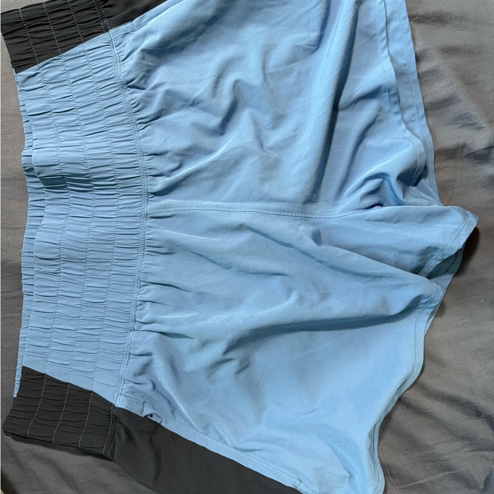 Abercrombie & Fitch Blue and Black Athletic Shorts